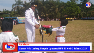 Camat Aek Ledong Pimpin Upacara HUT RI Ke 80 Tahun 2025