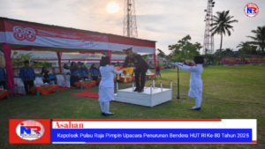 Kapolsek Pulau Raja Pimpin Upacara Penurunan Bendera HUT RI Ke-80 Tahun 2025