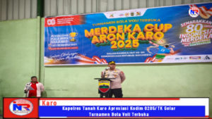 Kapolres Tanah Karo Apresiasi Kodim 0205/TK Gelar Turnamen Bola Voli Terbuka