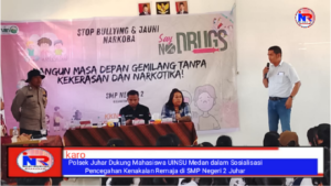 Polsek Juhar Dukung Mahasiswa UINSU Medan dalam Sosialisasi Pencegahan Kenakalan Remaja di SMP Negeri 2 Juhar