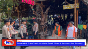 Satpamobvit Polres Tanah Karo Gelar Patroli Wisata di Seputaran Kota Berastagi