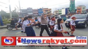 Kegiatan Strong Point Personel Polsek Berastagi di Titik Padat Berastagi
