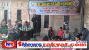 Polsek Simpang Empat Bersama Forkopimca Gelar Sosialisasi Sadar Hukum di Desa Berastepu