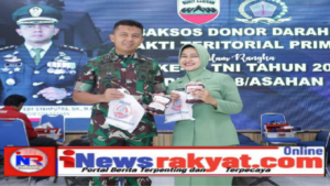 Kodim 0208/AS Melaksanakan Kegiatan Bakti Teritorial Prima Donor Darah Sambut HUT Ke-80 TNI