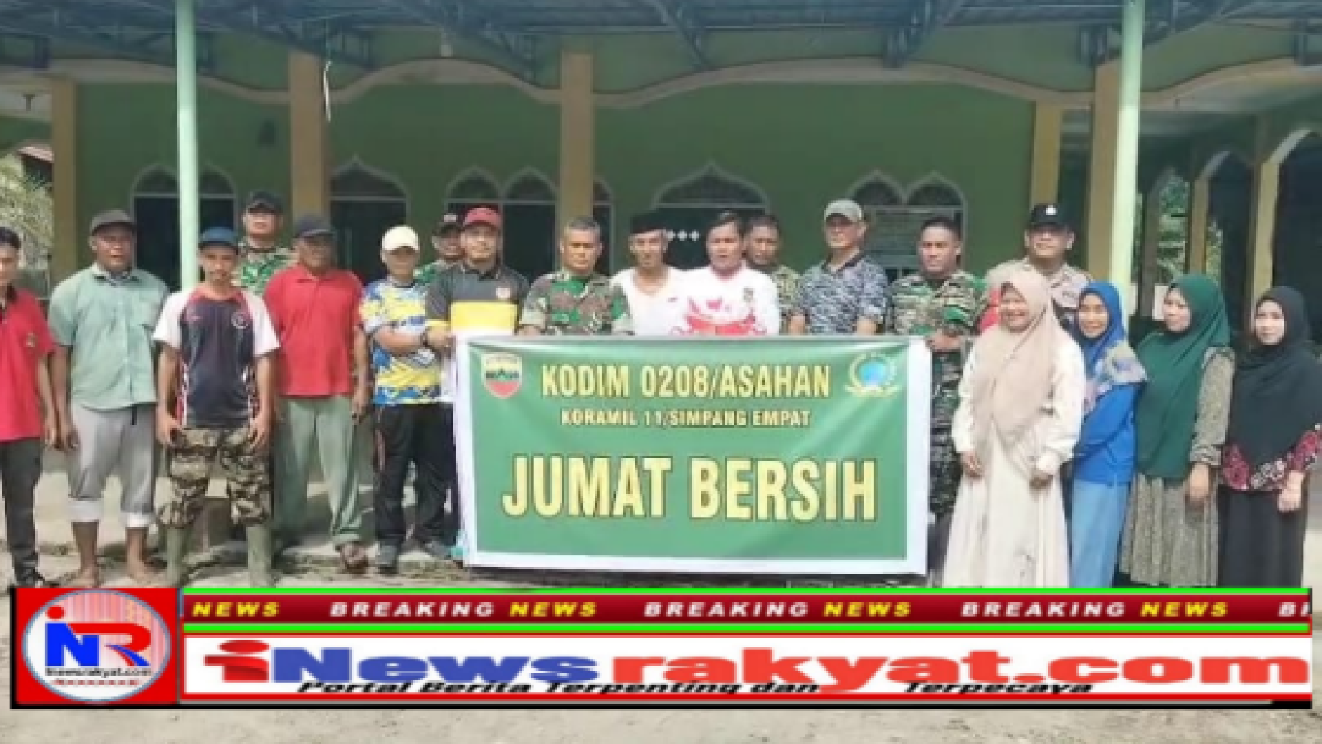 Danramil 11/SE Melaksanakan Jumat Bersih, Di Masjid Hudallinnas