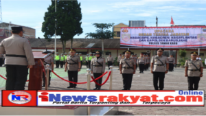 Kapolres Tanah Karo Pimpin Upacara Sertijab Kabag Ops, Kabag Ren, Kasat Lantas dan Kapolsek Barusjahe&nbsp;