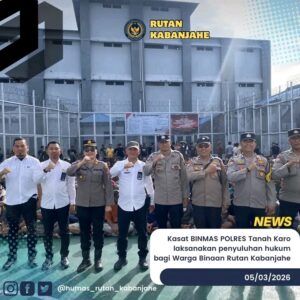 Polres Tanah Karo melaksanakan penyuluhan dan himbauan kepada warga binaan di Rumah Tahanan Negara Kelas IIB Kabanjahe