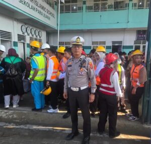 Satlantas Polres Karo Amankan Pawai Arak Cita Gemilang Yayasan Ad Dakwah Kabanjahe