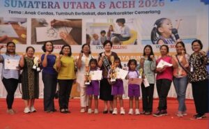 Hadir Langsung di Ajang Seni Sumut-Aceh 2026,Bunda&nbsp; PAUD Karo Ny. Roswitha Antonius Ginting Bangga Kontingen Karo Raih 3 Piala