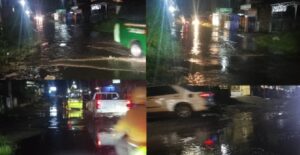 Jalan Samura Kabanjahe Kembali Tergenang, Lubang Tertutup Air Ancam Keselamatan Pengendara