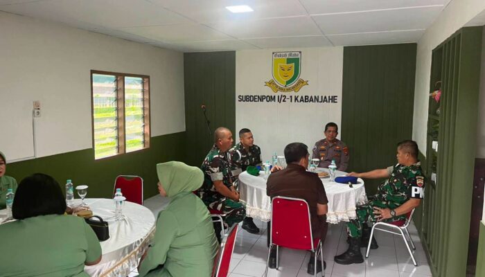 Wakapolres Karo Hadiri Silaturahmi dan Acara Pamit Dandenpom I/2 Sibolga di Kabanjahe
