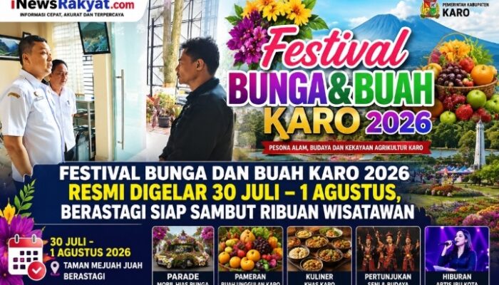 Festival Bunga dan Buah Karo 2026 Resmi Digelar 30 Juli–1 Agustus, Berastagi Siap Sambut Ribuan Wisatawan