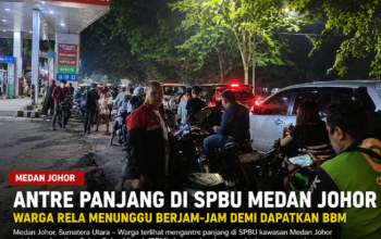 BBM Langka di Medan, Warga Antre Berjam-jam hingga Larut Malam Demi Isi Tangki
