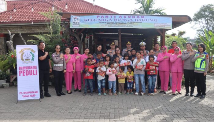 Kapolres Karo dan Bhayangkari Kunjungi Panti Asuhan Bunga Bakung
