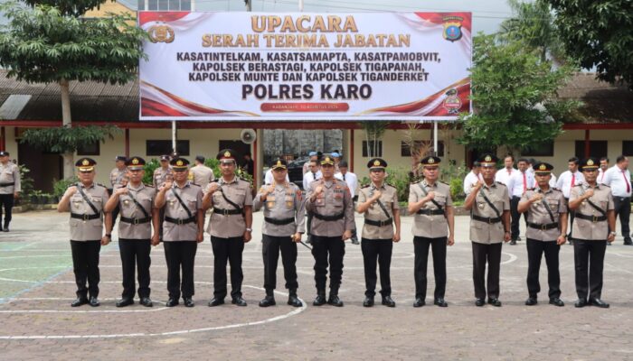 Rotasi Strategis di Polres Karo, Kapolres : Jabatan Adalah Amanah dan Pengabdian