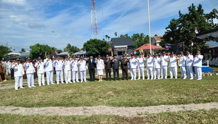 Semarak dalam melaksanakan kegiatan Upacara Penaikan Bendera HUT Kemerdekaan Republik Indonesia Ke-81 Tingkat Kecamatan Biru-Biru Tahun 2026