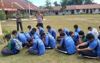 Polsek Barusjahe Gelar Razia Pelajar, Antisipasi Tawuran dan Sajam