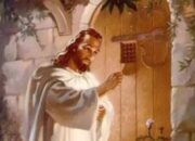 Lihatlah, Aku berdiri di muka pintu dan mengetok.Wahyu 3:20