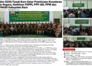 Kodim 0205/Tanah Karo Gelar Pembinaan Kesadaran Bela Negara, Dihadiri FKPPI, PPP-AD, PPM dan HIPAKAD Kabupaten Karo