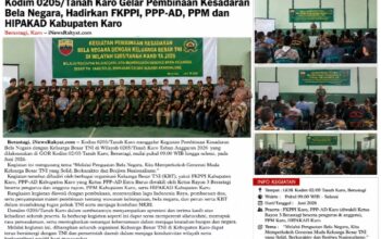 Kodim 0205/Tanah Karo Gelar Pembinaan Kesadaran Bela Negara, Dihadiri FKPPI, PPP-AD, PPM dan HIPAKAD Kabupaten Karo