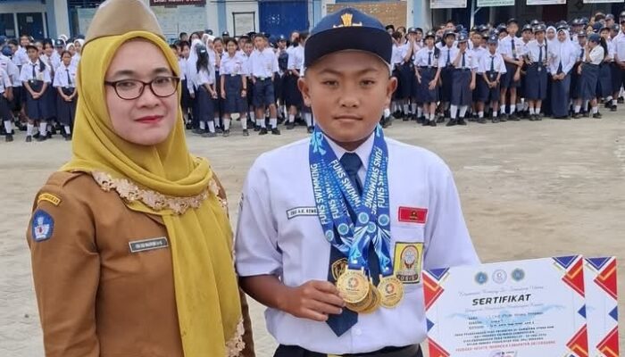 Murid SMP Negeri 1 Kabanjahe Borong 6 Medali Emas dan 1 Perunggu, Harumkan Nama Kabupaten Karo di Kejuaraan Renang Sumatera Utara