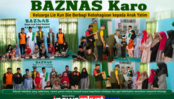 Titip Santunan Lewat BAZNAS Karo, Keluarga Lie Kun Bie Berbagi Kebahagiaan kepada Anak Yatim
