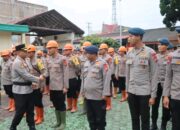Kapolres Karo Lepas Personel BKO, Penanganan Erupsi Sinabung Tetap Siaga