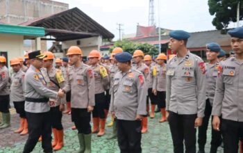 Kapolres Karo Lepas Personel BKO, Penanganan Erupsi Sinabung Tetap Siaga