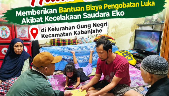 BAZNAS Karo Sambangi Eko, Salurkan Bantuan Pengobatan Usai Kecelakaan