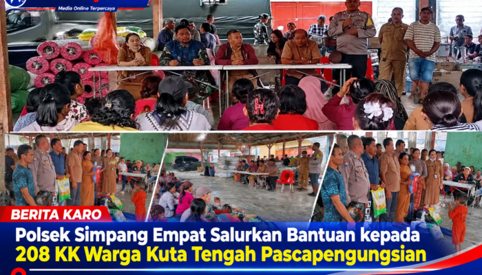 Polsek Simpang Empat Salurkan Bantuan kepada 208 KK Warga Kuta Tengah Pascapengungsian