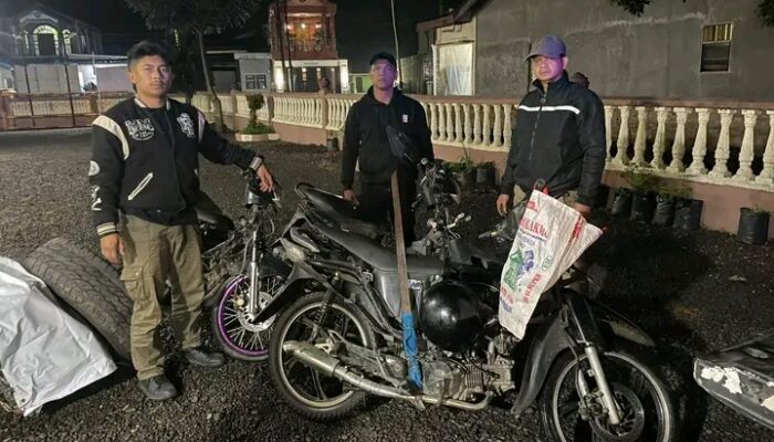 Polsek Tigapanah Cegah Potensi Tawuran, Amankan Motor dan Senjata Tajam