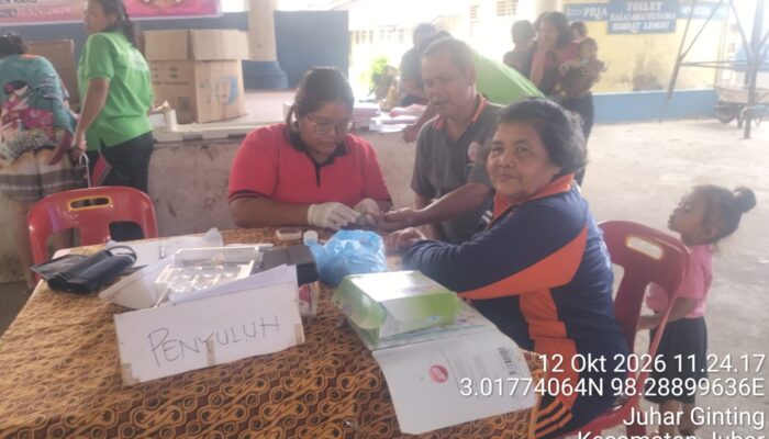 Cegah Stunting dan Tingkatkan Pengetahuan Pertanian, Polsek Juhar Hadiri Sosialisasi di Desa Juhar Ginting Sadanioga