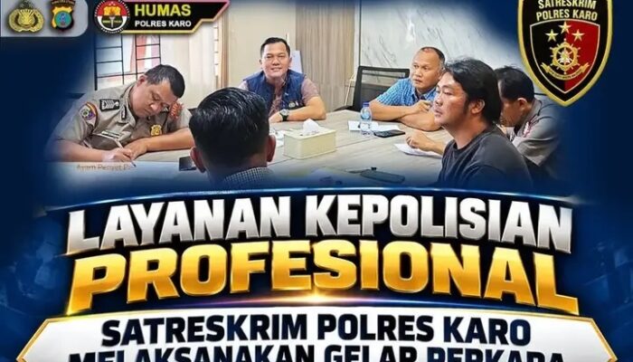 Satreskrim Polres Karo Melaksanakan Gelar Perkara, Wujudkan Layanan Kepolisian yang Profesional dan Transparan
