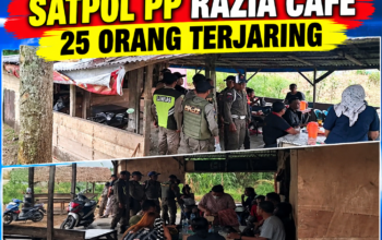 SATPOL PP RAZIA CAFE, 25 ORANG TERJARING.