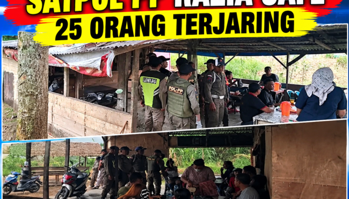 SATPOL PP RAZIA CAFE, 25 ORANG TERJARING.