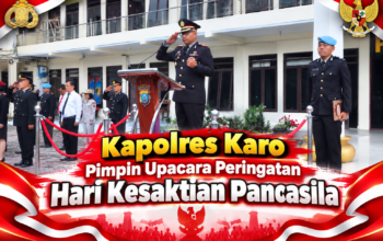 Kapolres Karo Pimpin Upacara Peringatan Hari Kesaktian Pancasila