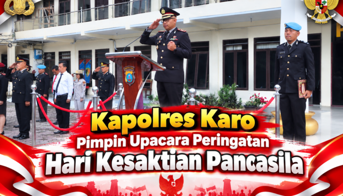 Kapolres Karo Pimpin Upacara Peringatan Hari Kesaktian Pancasila