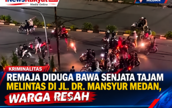 Remaja Diduga Bawa Senjata Tajam Melintas di Jl. Dr. Mansyur Medan, Warga Resah