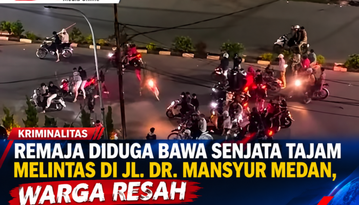 Remaja Diduga Bawa Senjata Tajam Melintas di Jl. Dr. Mansyur Medan, Warga Resah